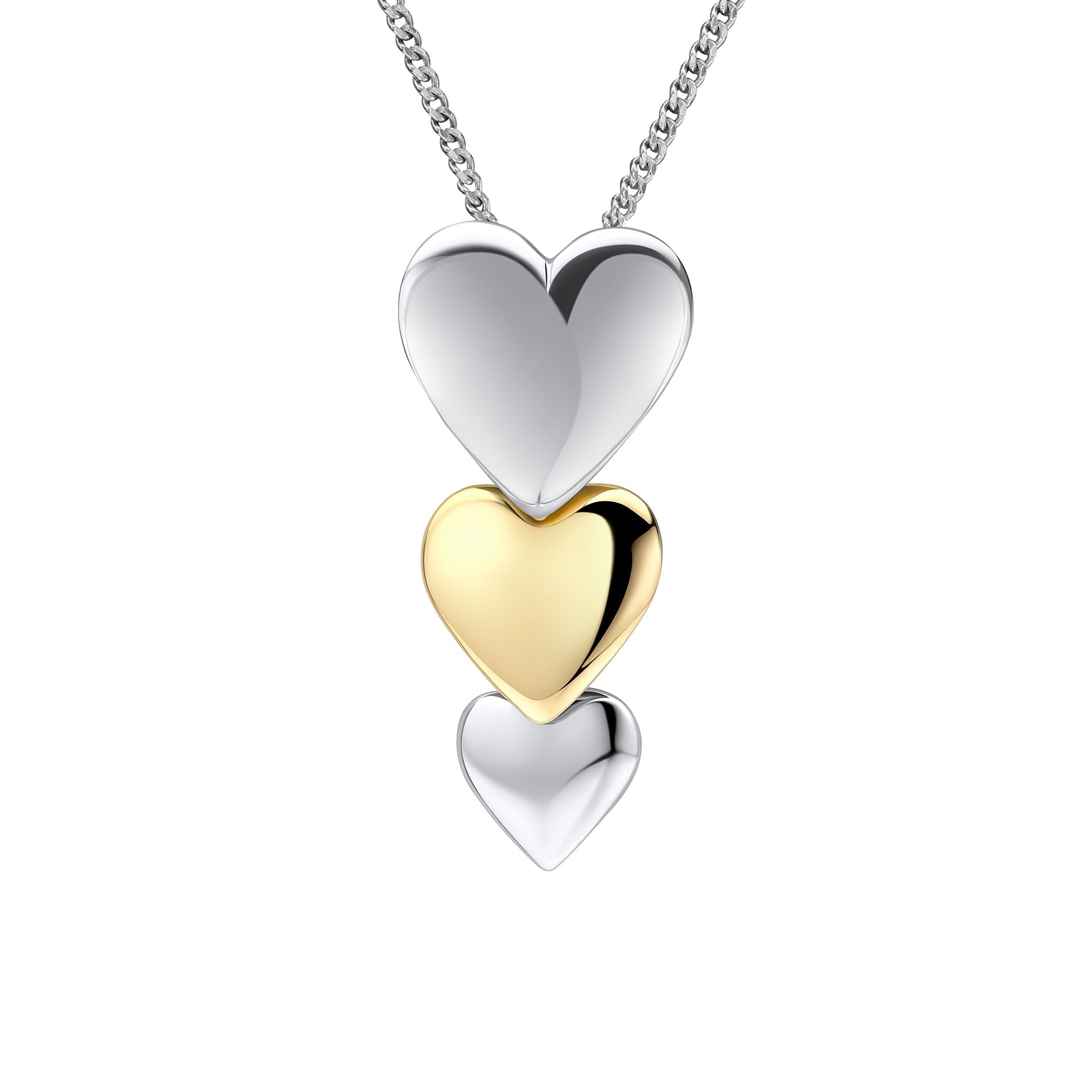 Two-Tone Yellow Gold  Plated Sterling Silver Pendant