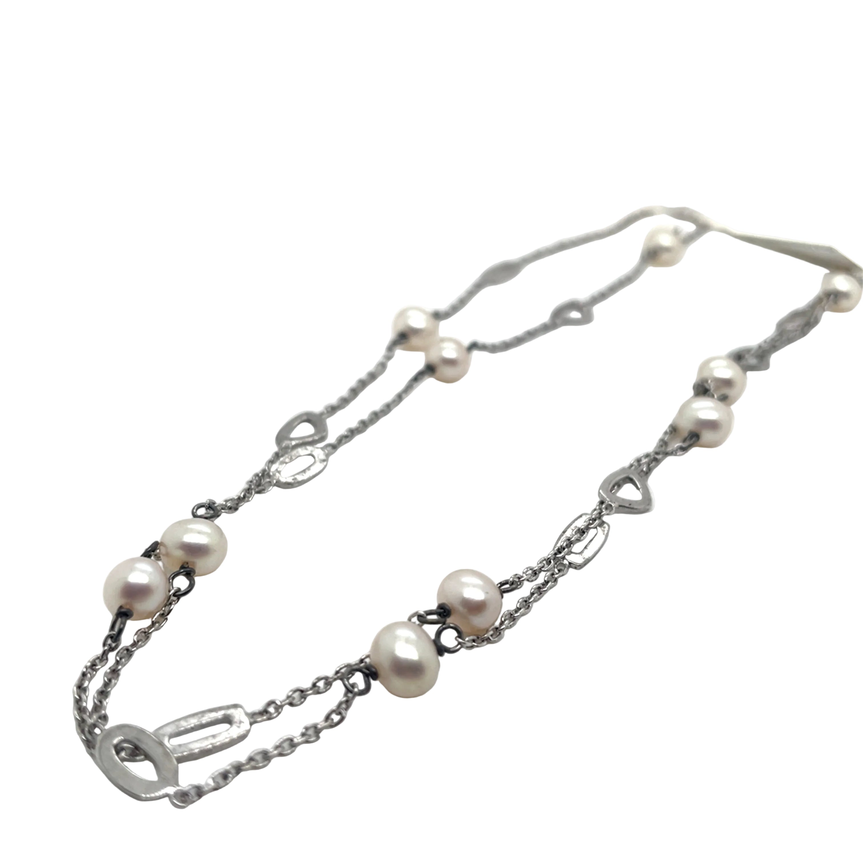 Perlissimo Freshwater Pearl and Sterling Silver Layered Necklace