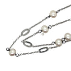 Perlissimo Freshwater Pearl and Sterling Silver Layered Necklace