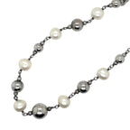 Perlissimo Freshwater Pearl and Sterling Silver Beaded Necklace