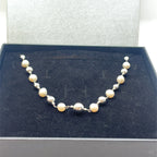 Perlissimo Freshwater Pearl and Sterling Silver Beaded Necklace