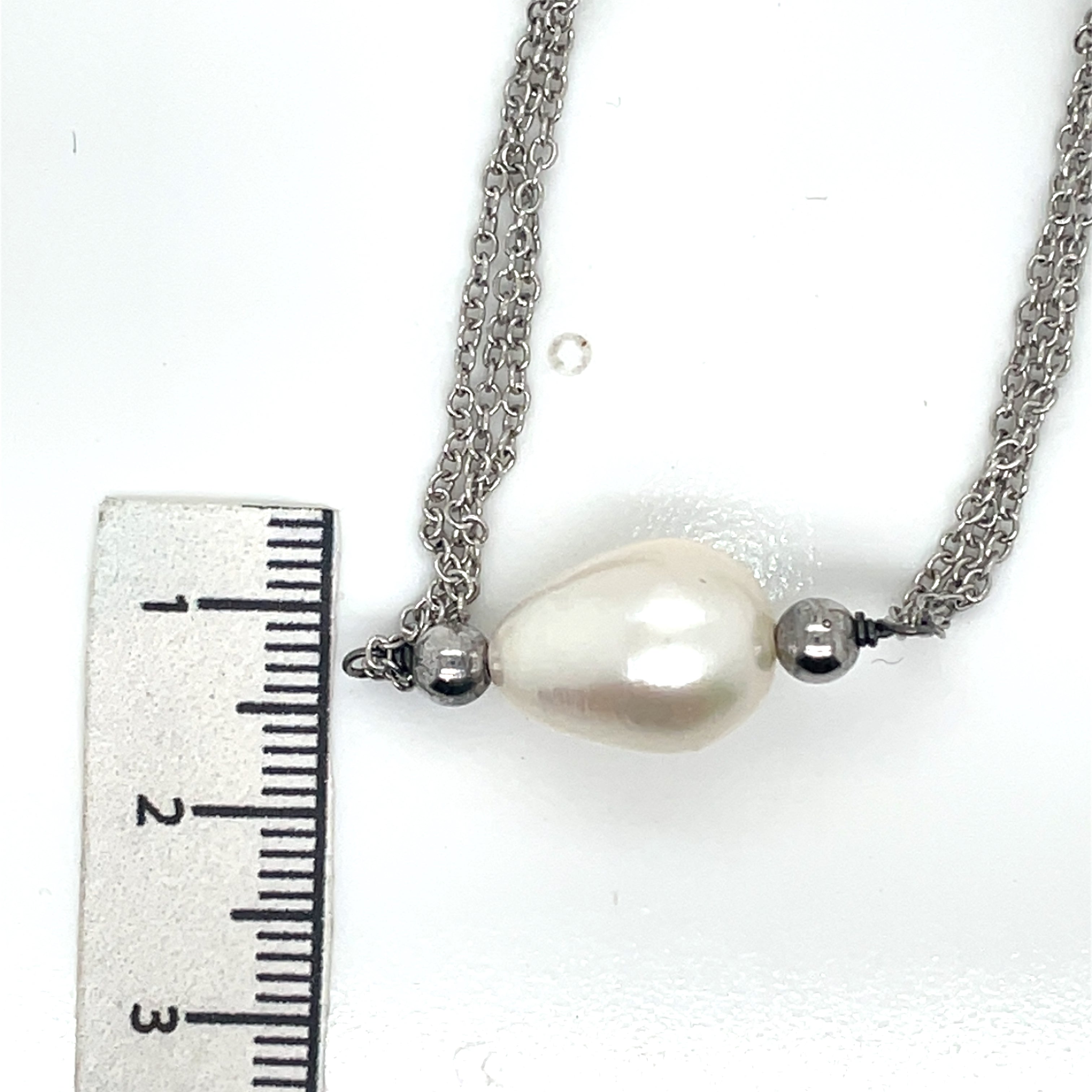 Perlissimo Freshwater Pearl and Sterling Silver Necklace