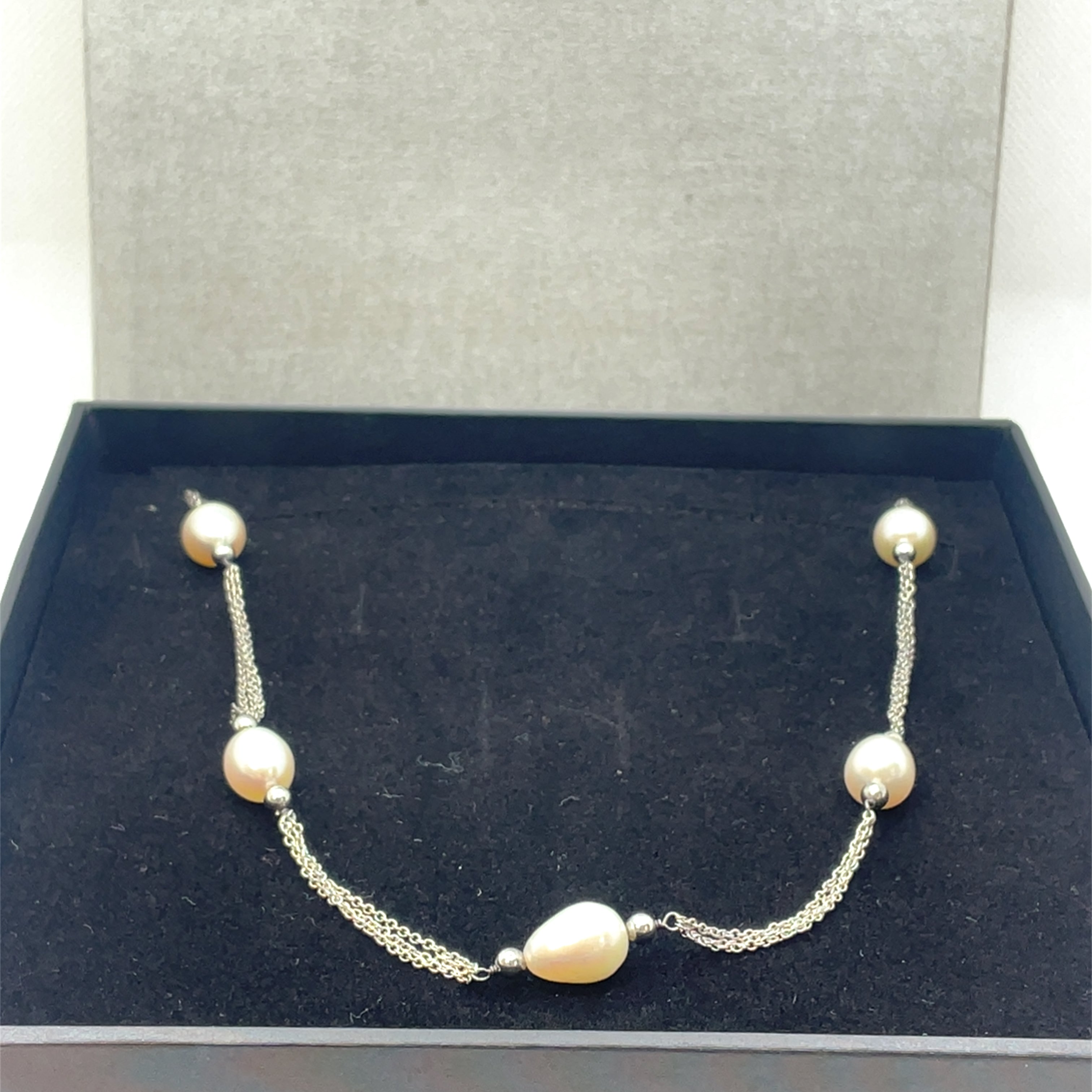 Perlissimo Freshwater Pearl and Sterling Silver Necklace