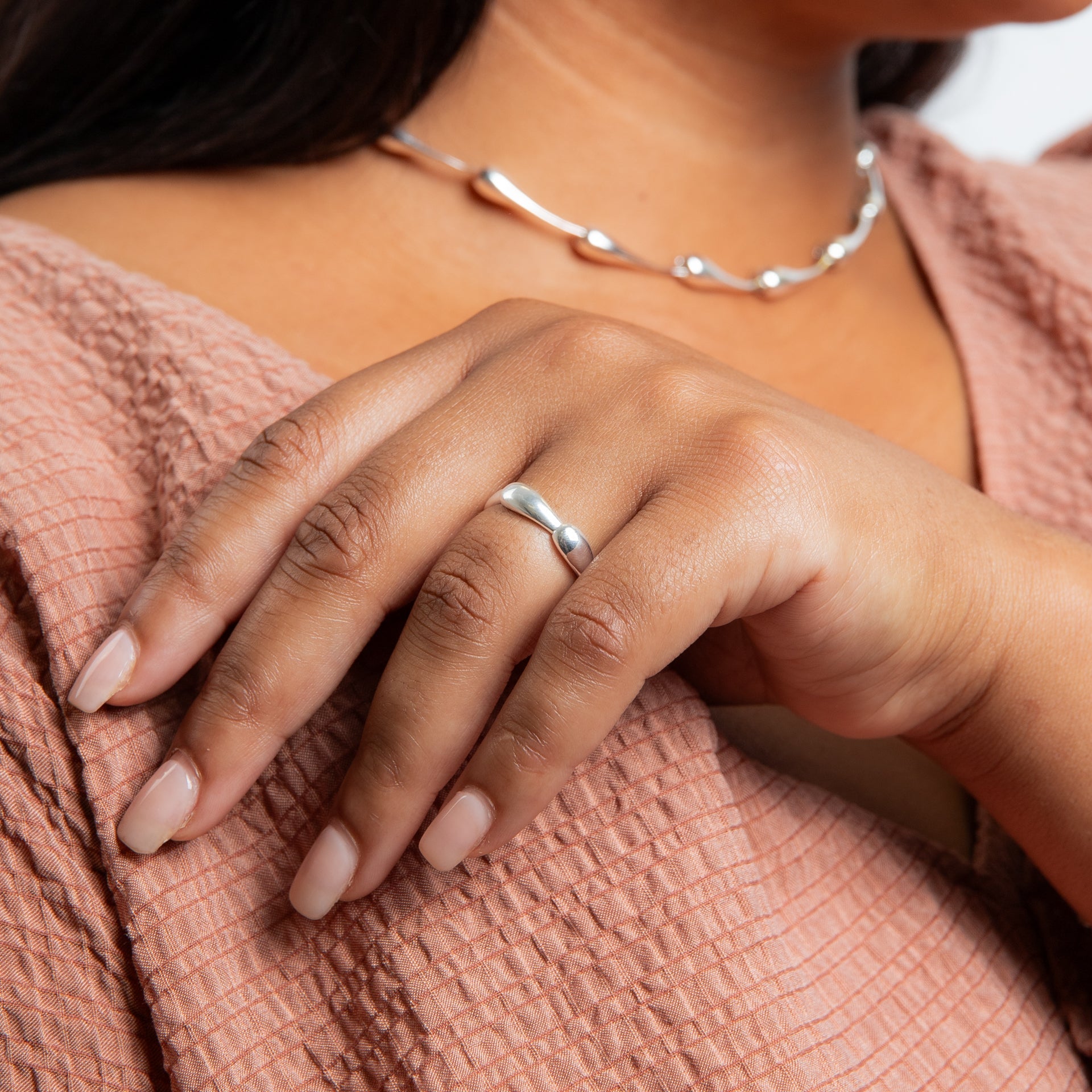 Organic Teardrop Ring