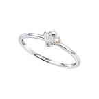 Dainty Pearl & Cubic Zirconia Ring