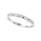 Cubic Zirconia Baguette Half Eternity Ring