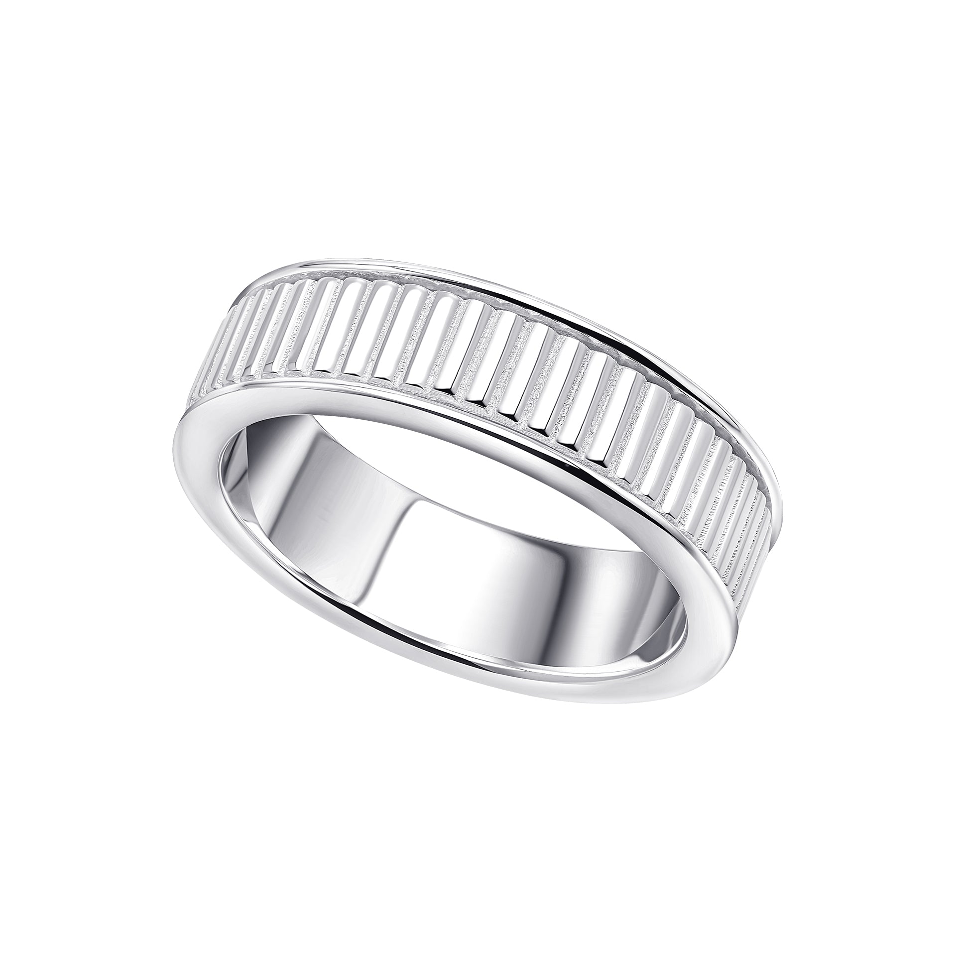 Ridges Textured Spinner Ring