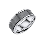 Mens Brushed Middle Spinner Ring