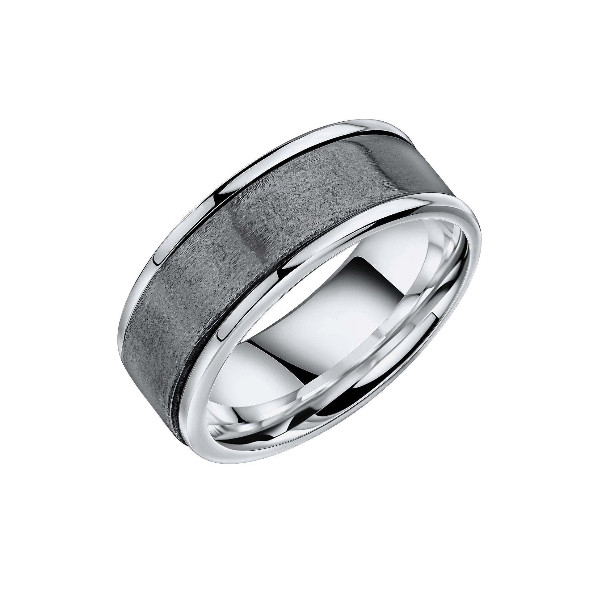 Mens Brushed Middle Spinner Ring