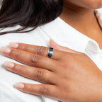 Mens Brushed Middle Spinner Ring