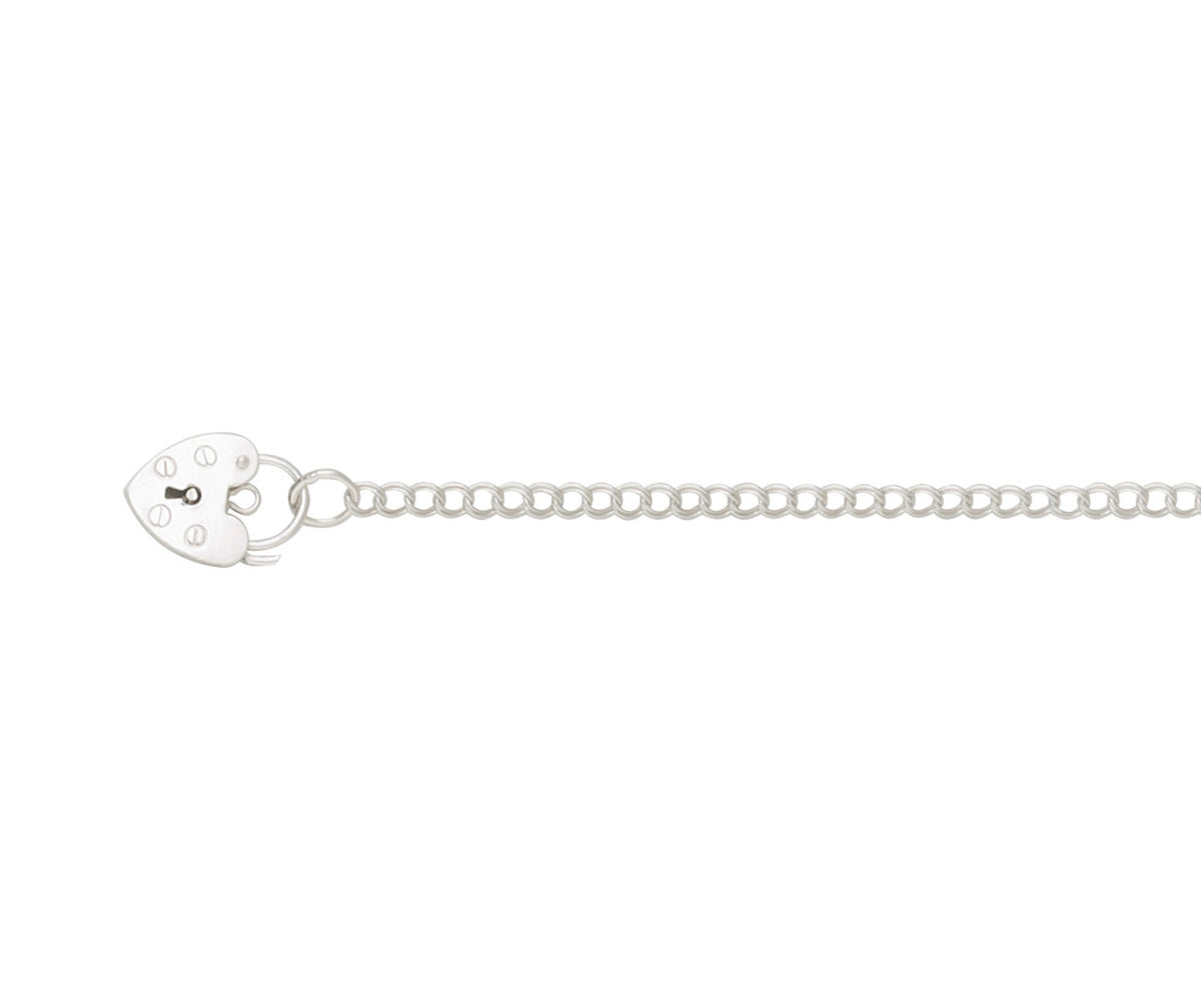 Silver 16 Double Curb Childs Charm