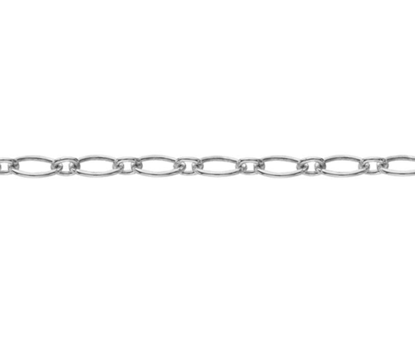 Silver 3mm 1 to 1 Oval Trace 18"