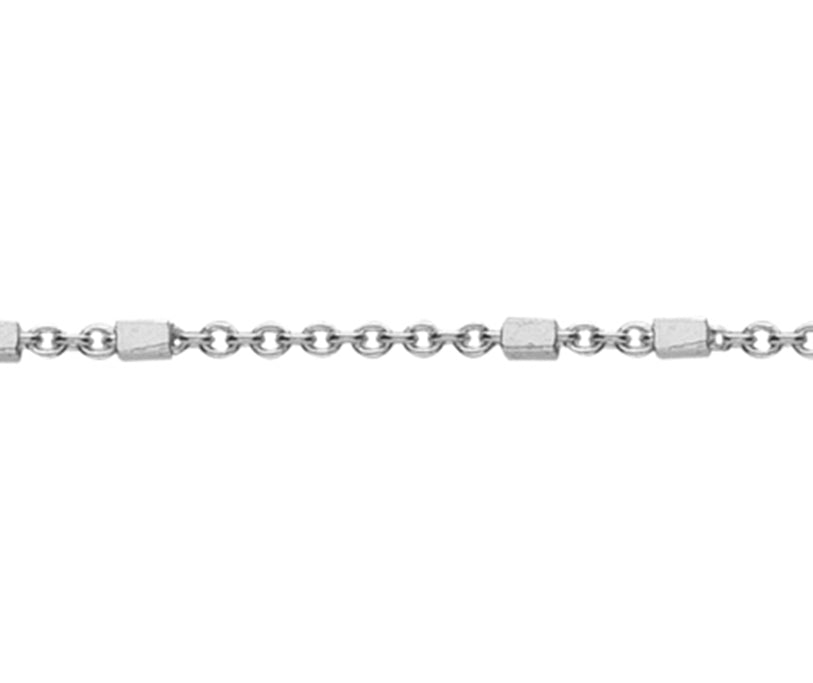 Silver Double Square Bead Trace