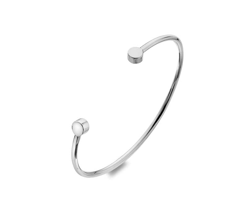 Silver Torque Bangle 14