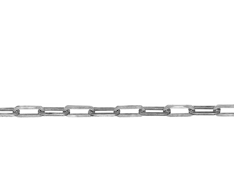 Silver Square Trace Long 80 20"/50cm
