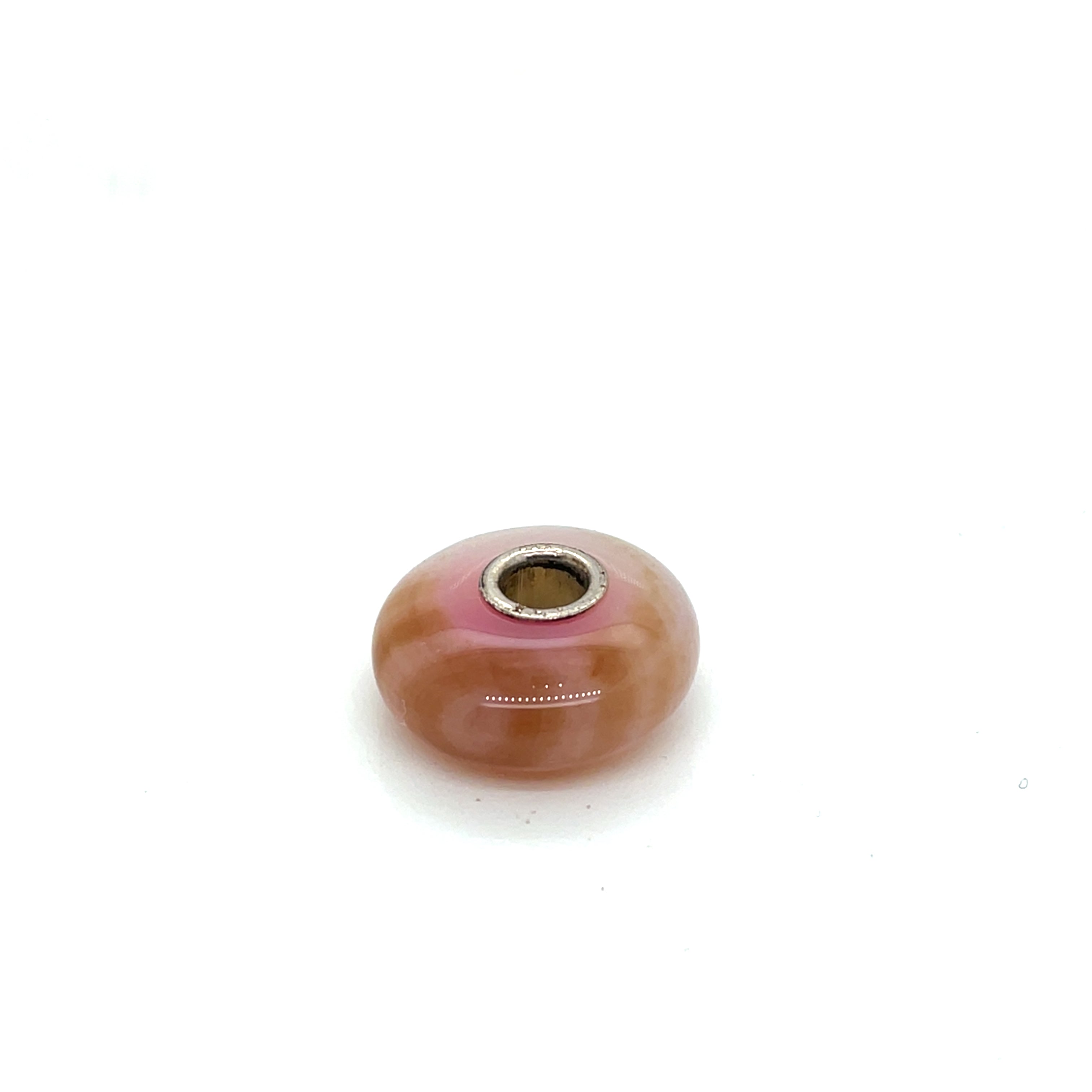Trollbead Pink and Brown Bead