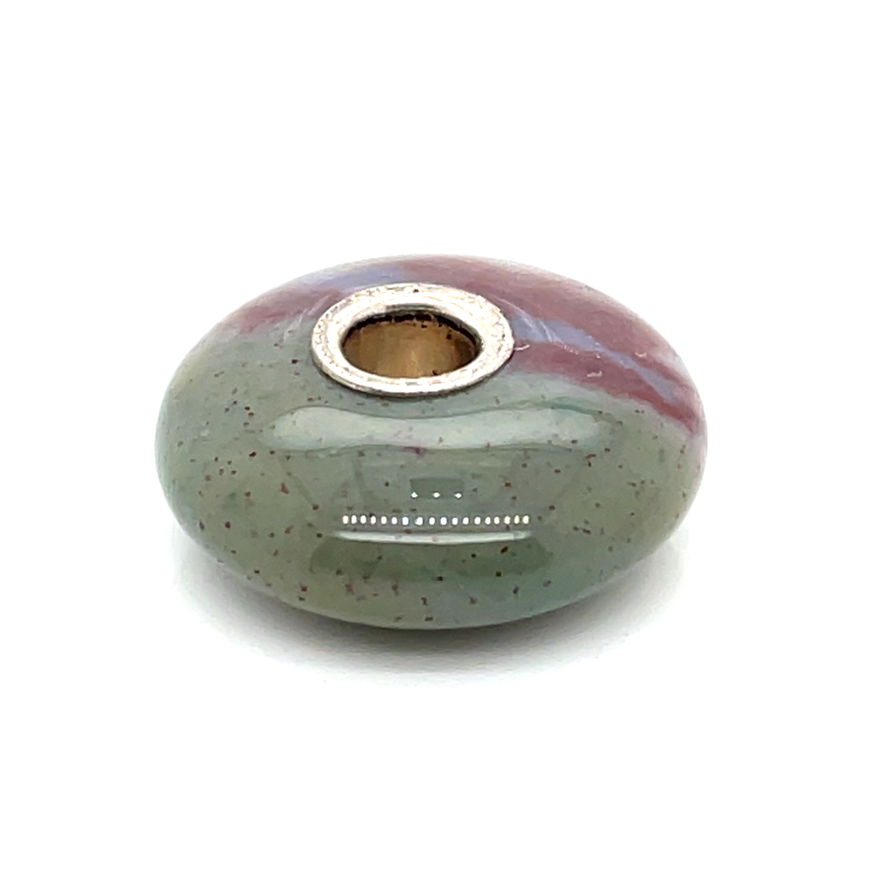 Trollbead Green and Pink Bead