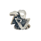 Trollbead Silver Letter V Bead