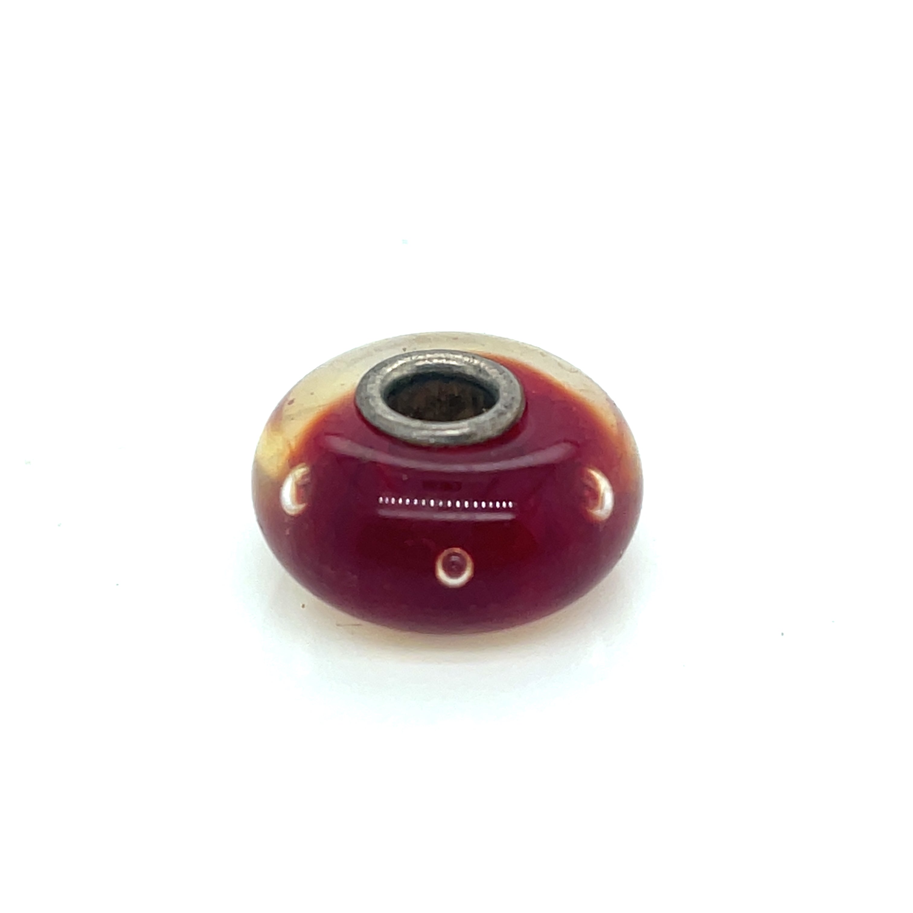 Trollbead Red Bubbles Glass Bead
