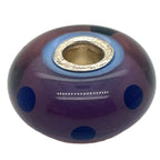 Trollbead Purple Dot Glass Bead