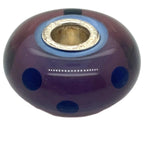 Trollbead Purple Dot Glass Bead