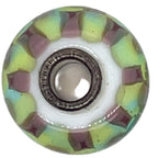 Trollbead Turquoise & Purple Chess Glass Bead