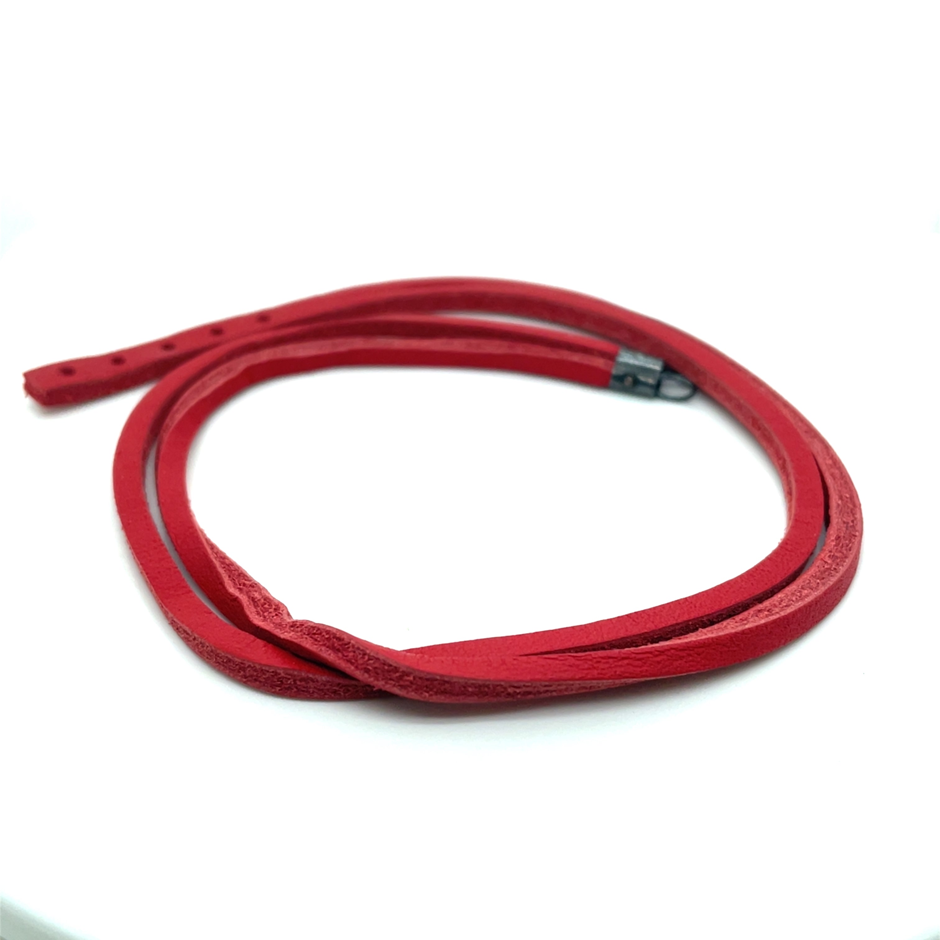 Trollbead Red Leather Strap Bracelet - 33cm