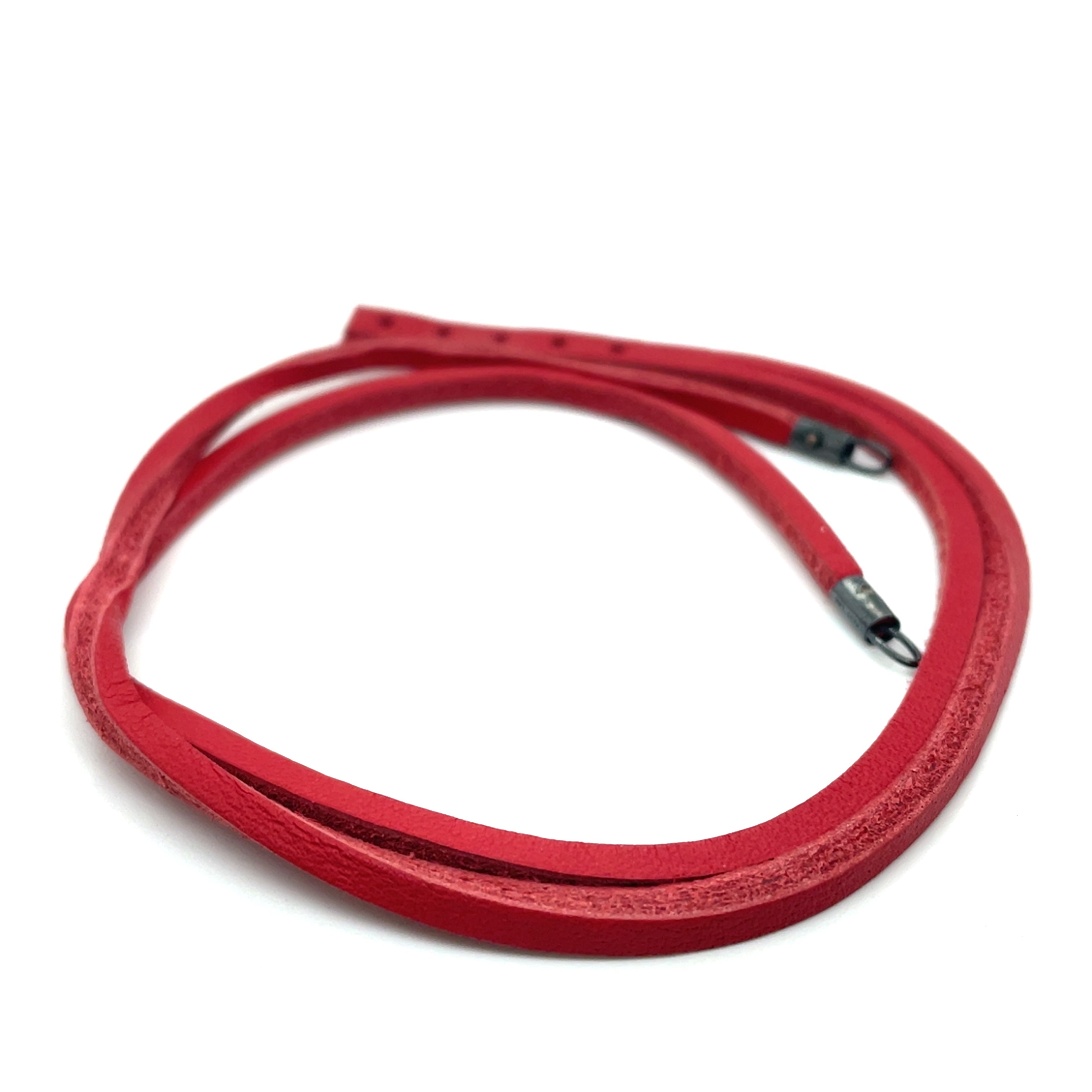 Trollbead Red Leather Strap Bracelet - 33cm