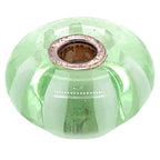 Trollbead Light Green Striped Glass Bead