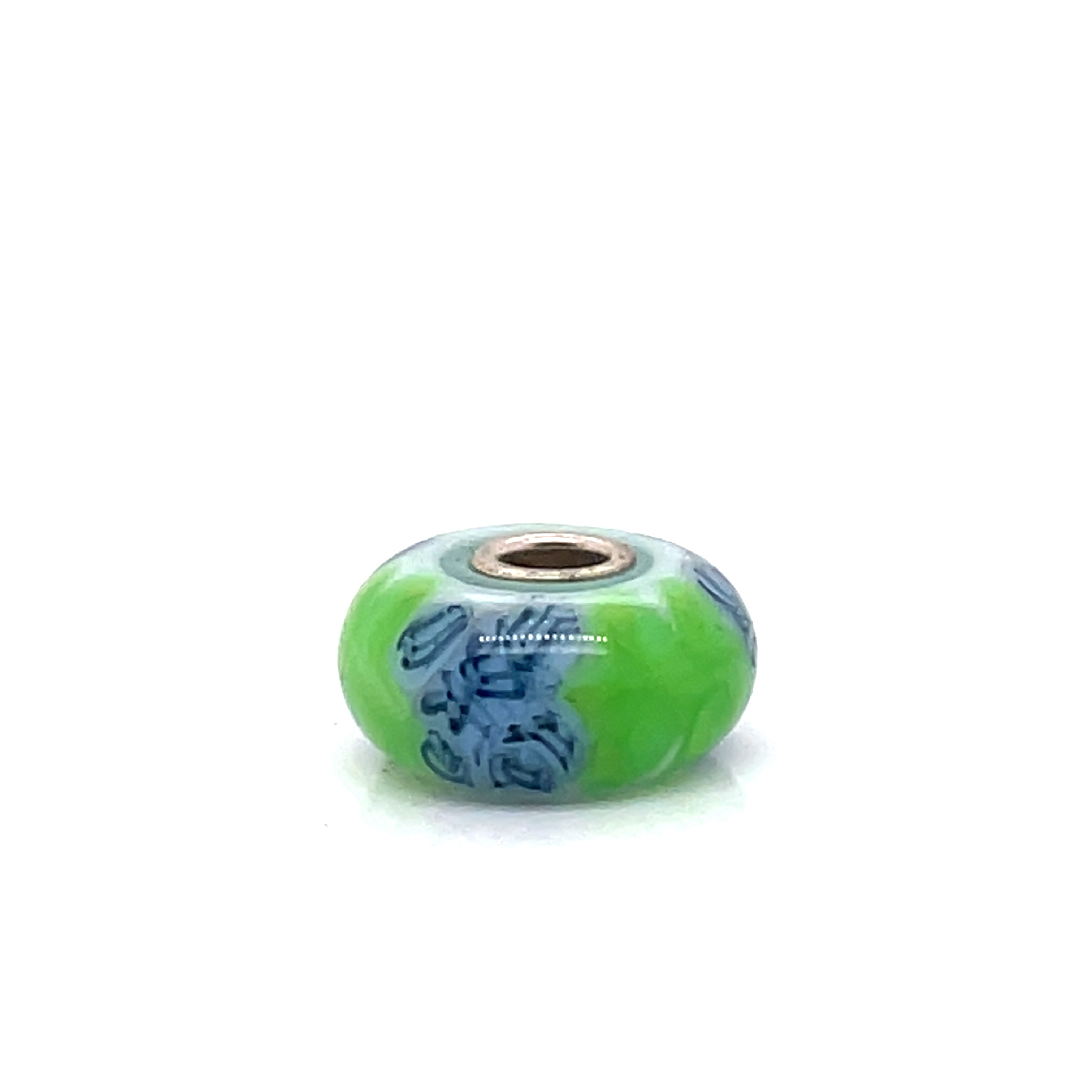 Trollbead Blue Flax Glass Bead