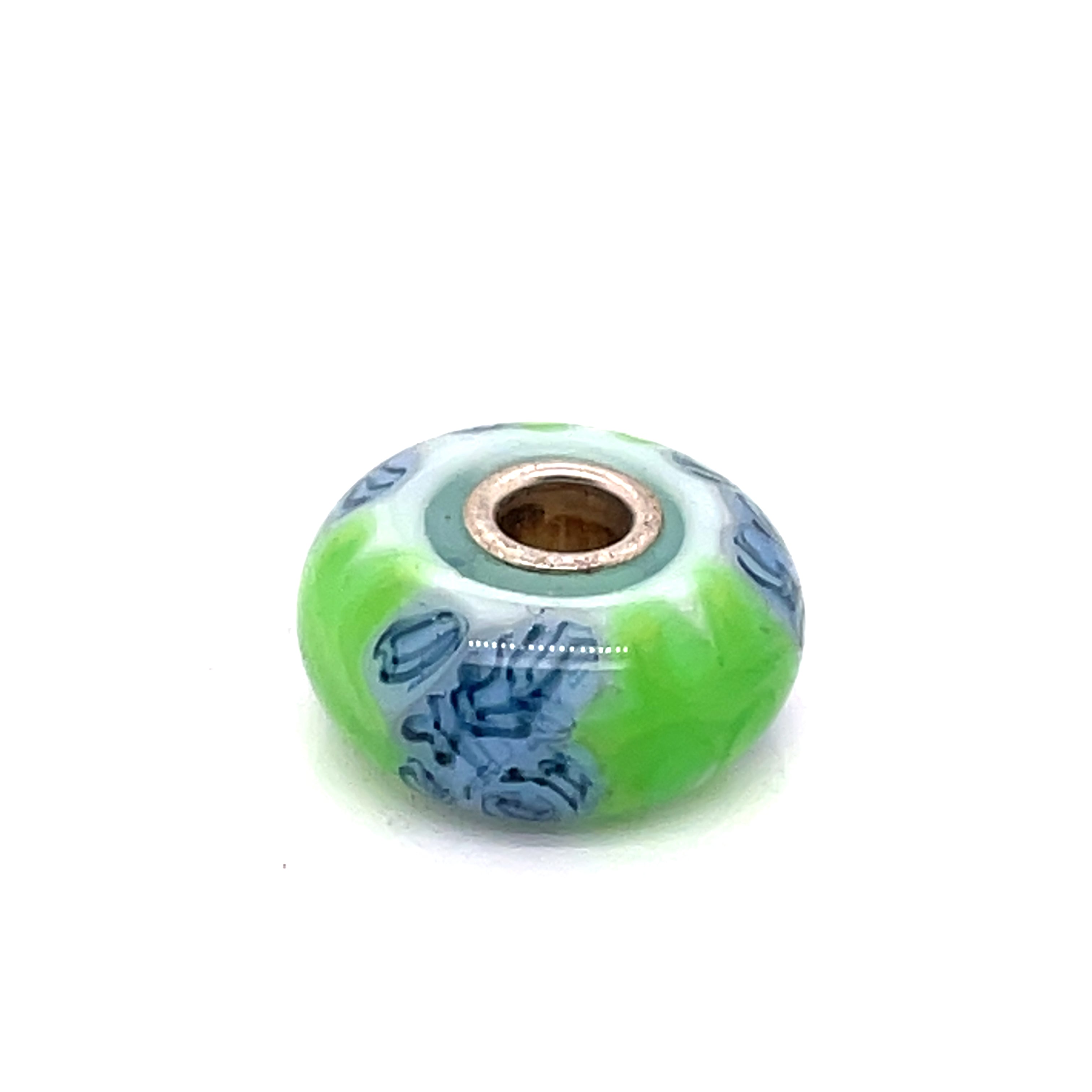 Trollbead Blue Flax Glass Bead
