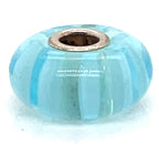 Trollbead Light Blue Striped Glass Bead