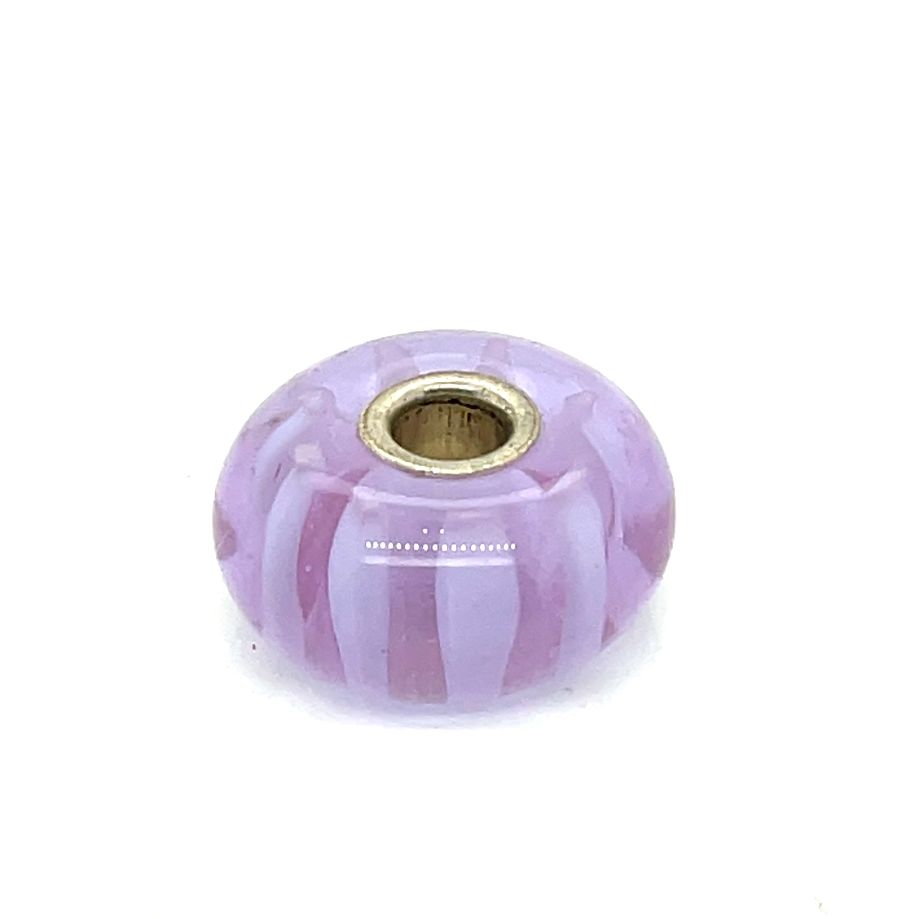 Trollbead Lavender Stripe Glass Bead