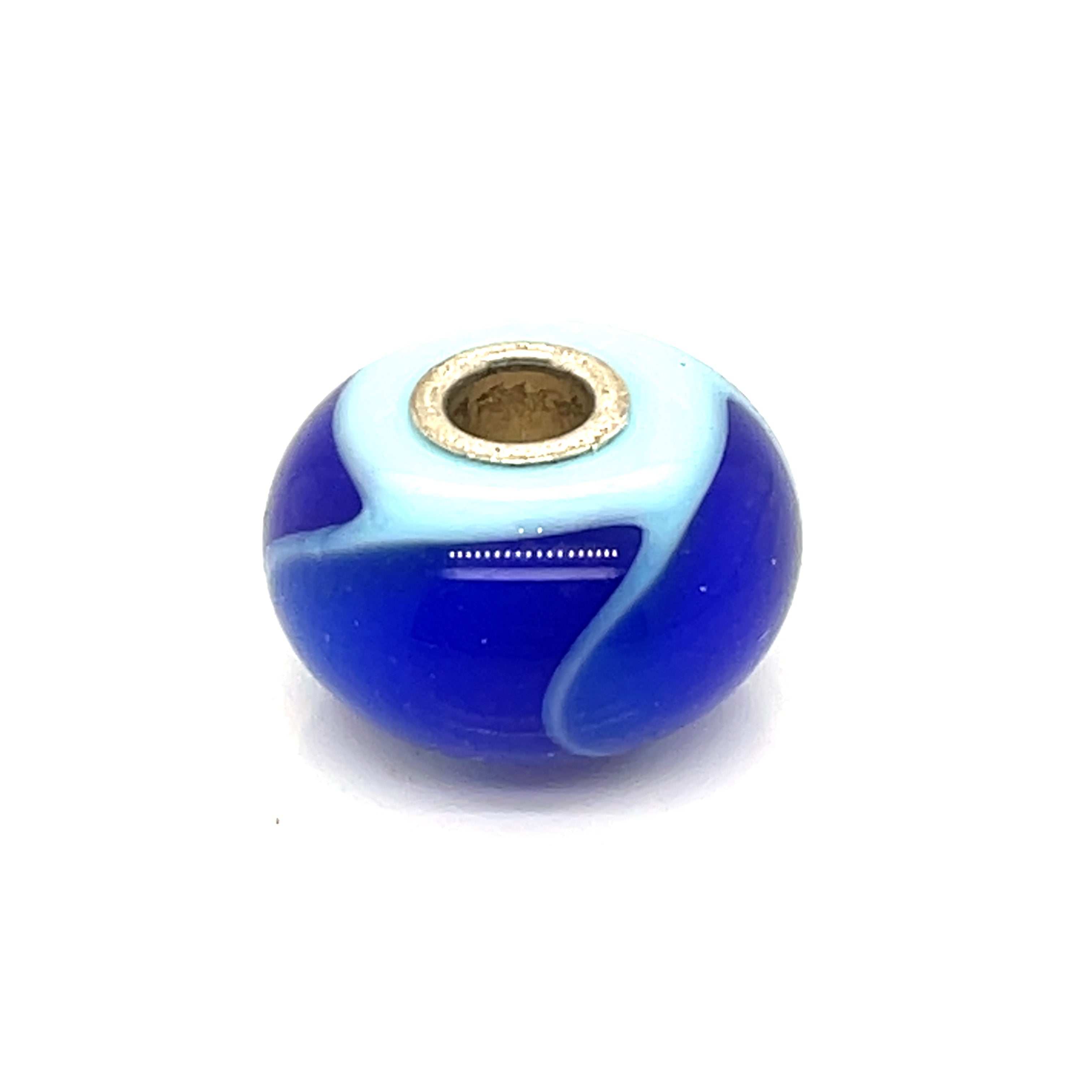Trollbead Blue Armadillo Glass Bead