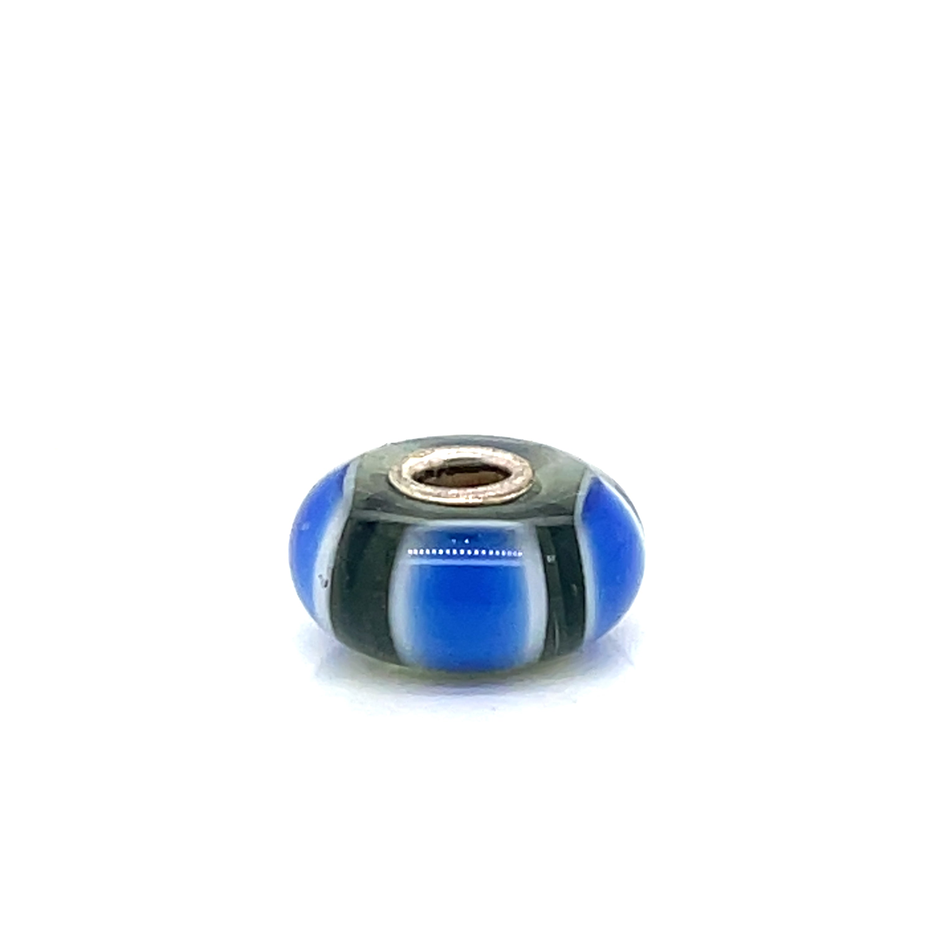 Trollbead Blue Symmetry Glass Bead