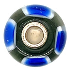 Trollbead Blue Symmetry Glass Bead