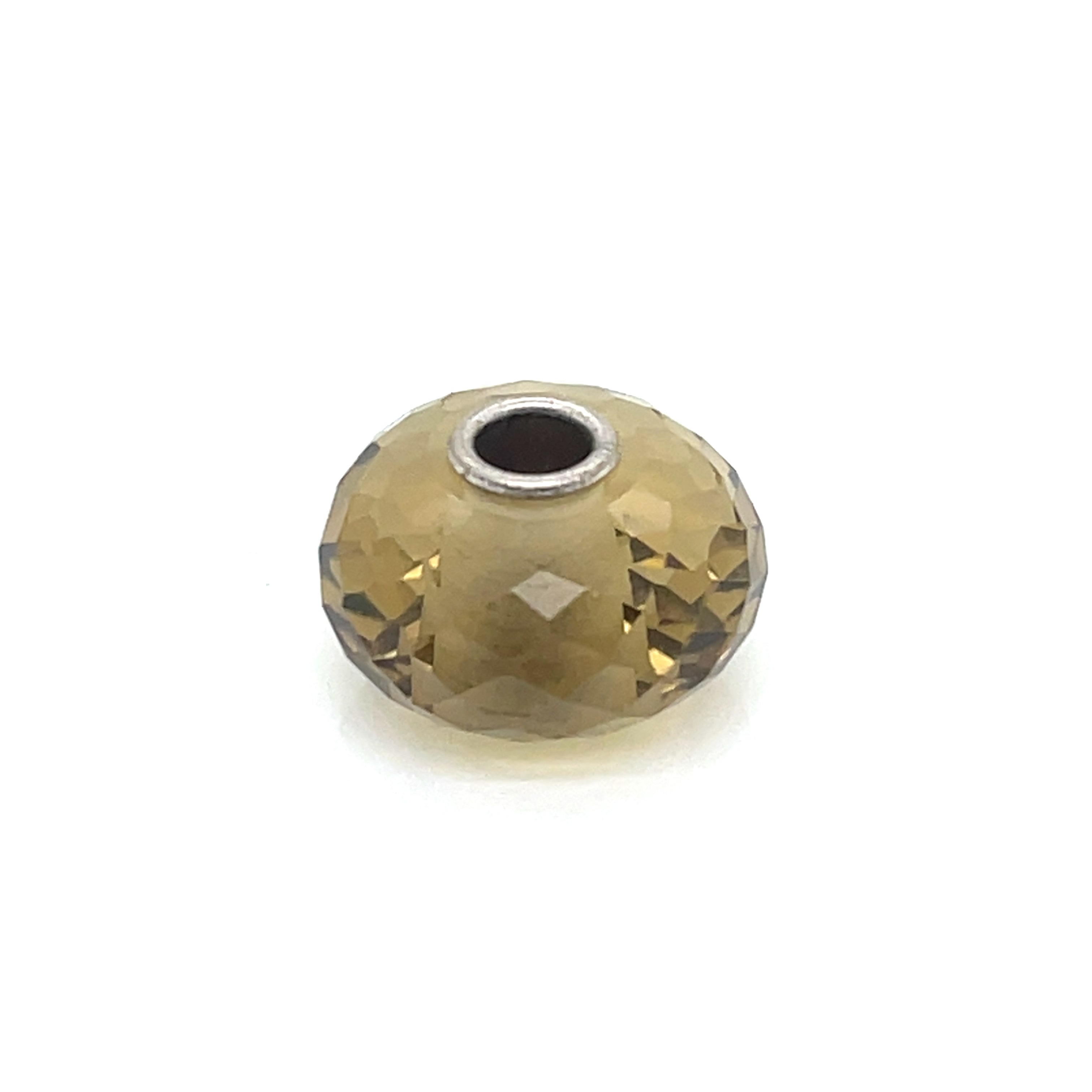Trollbead Grey Prism Glass Bead