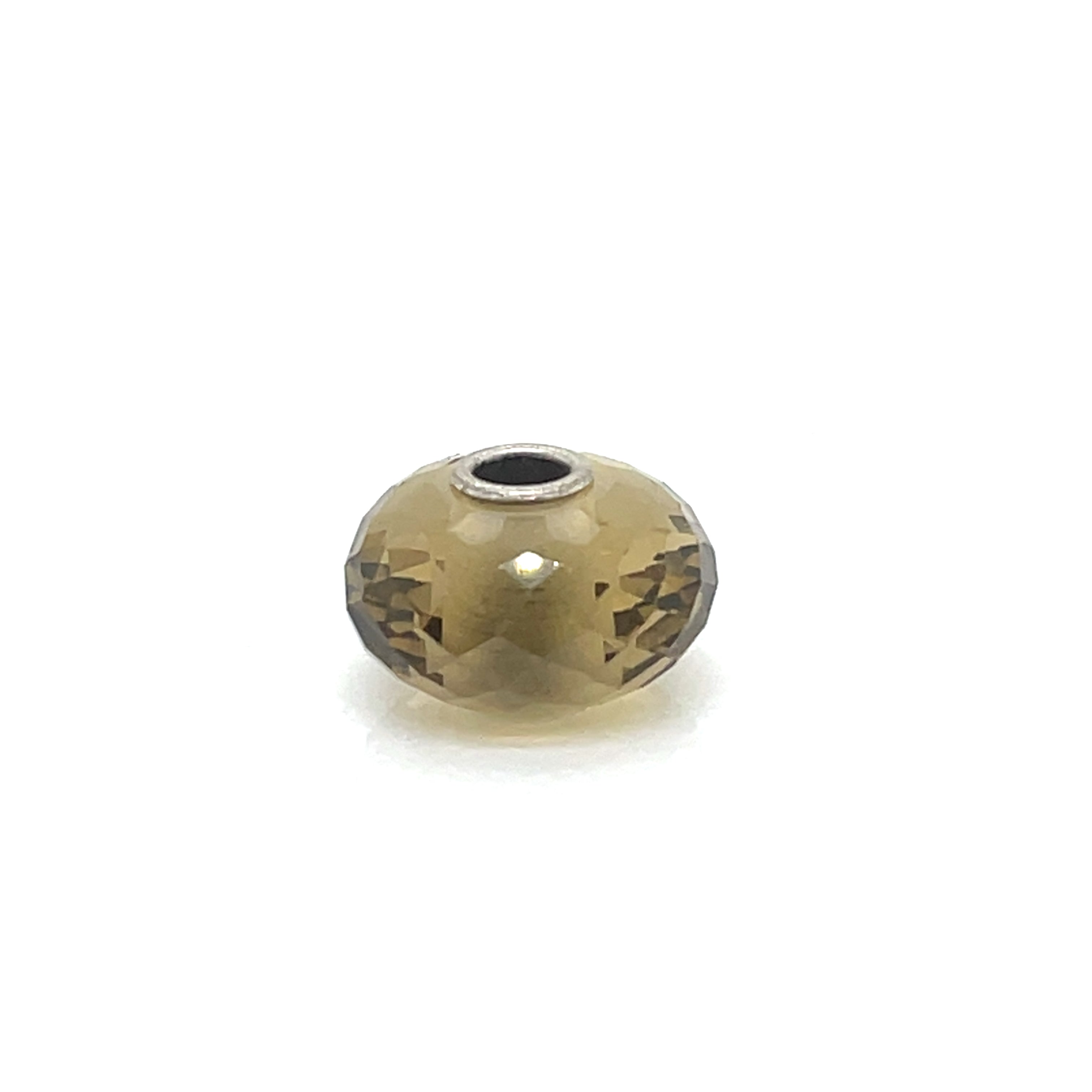 Trollbead Grey Prism Glass Bead
