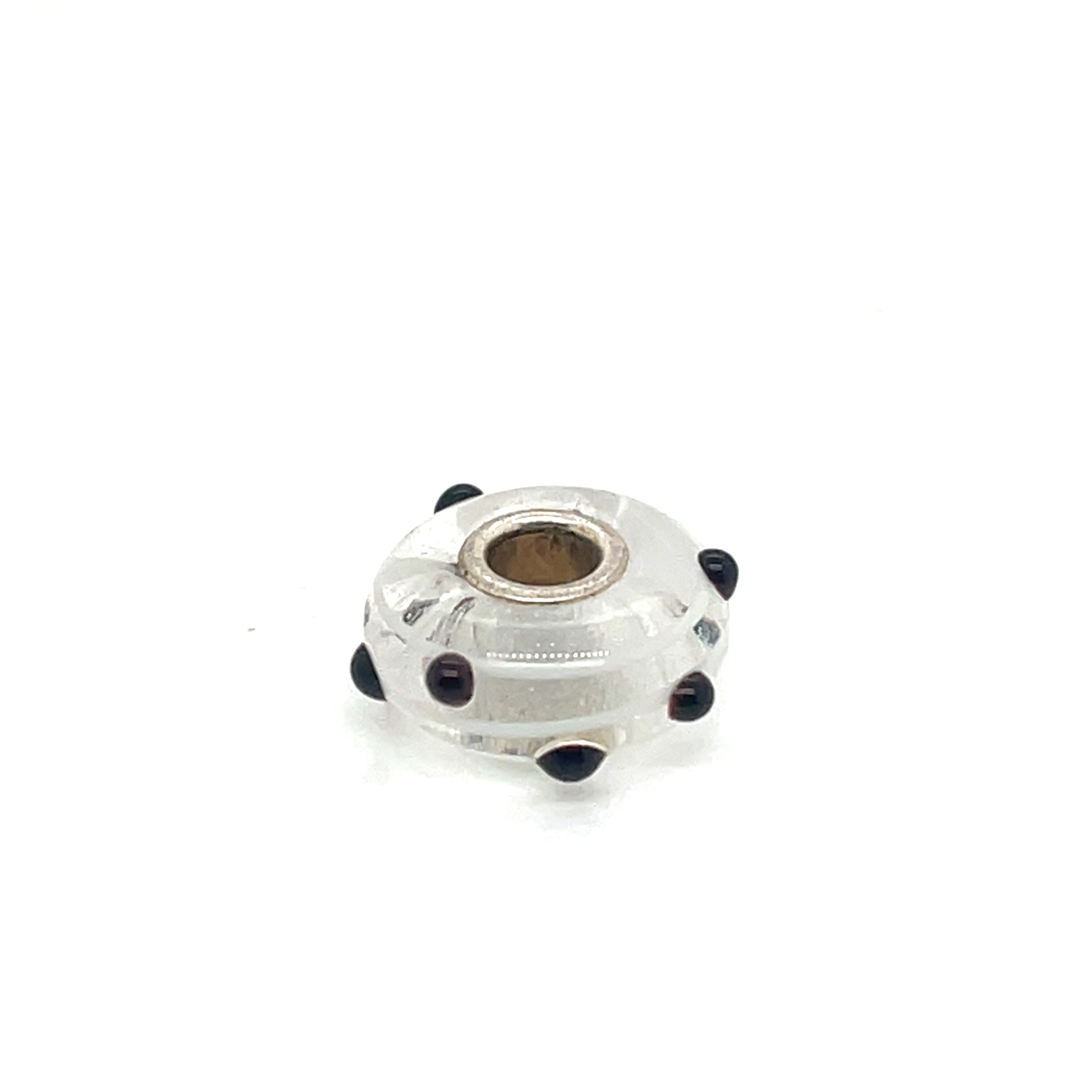 Trollbead Black Dot Glass Bead