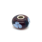 Trollbead Black Flower Glass Bead
