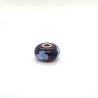 Trollbead Black Flower Glass Bead