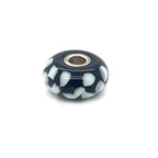 Trollbead Black and White Chess Glass Bead