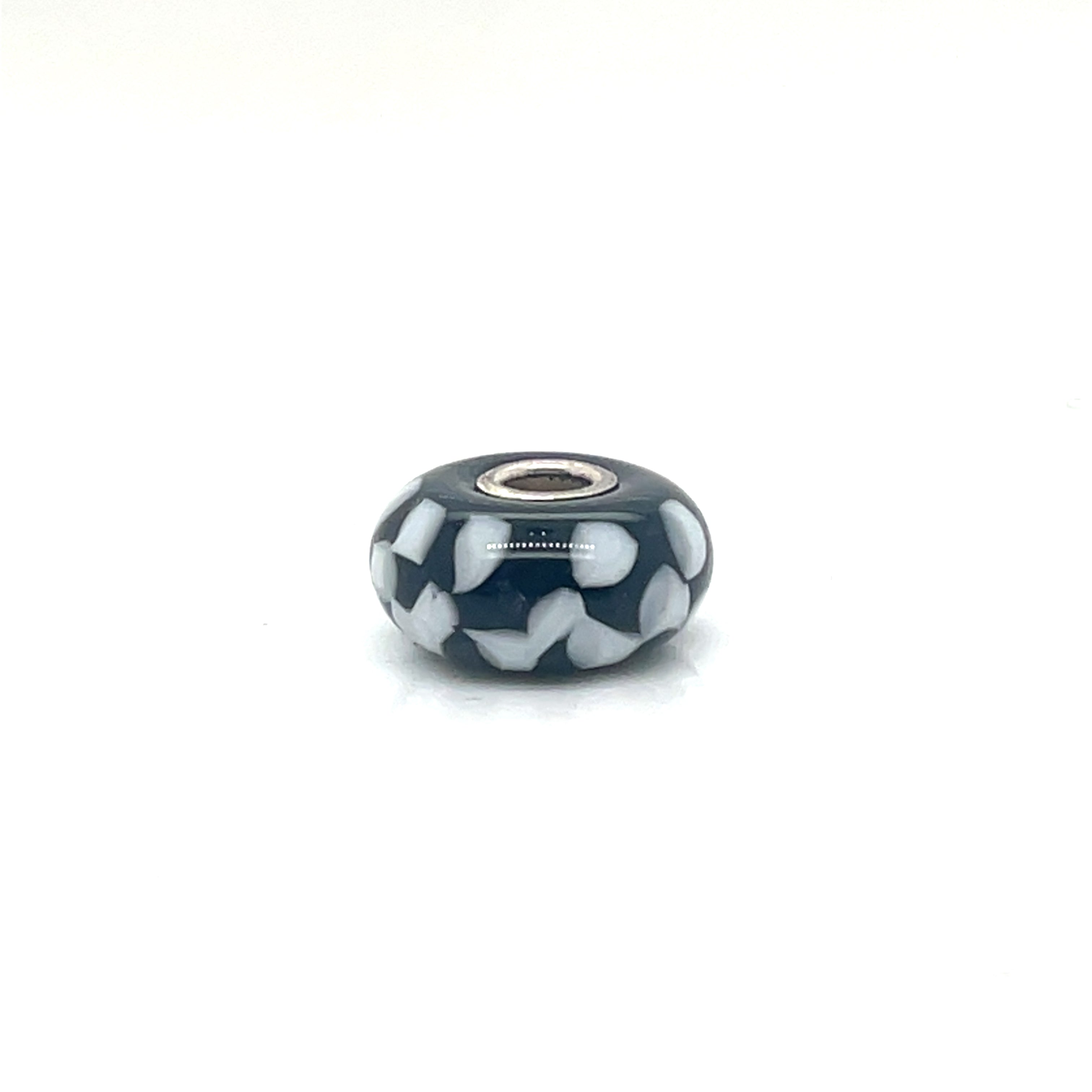 Trollbead Black and White Chess Glass Bead