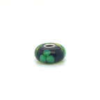 Trollbead Green Flower Glass Bead