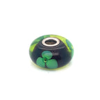 Trollbead Green Flower Glass Bead