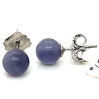 Ti Sento Purple Stone and Silver Stud Earrings