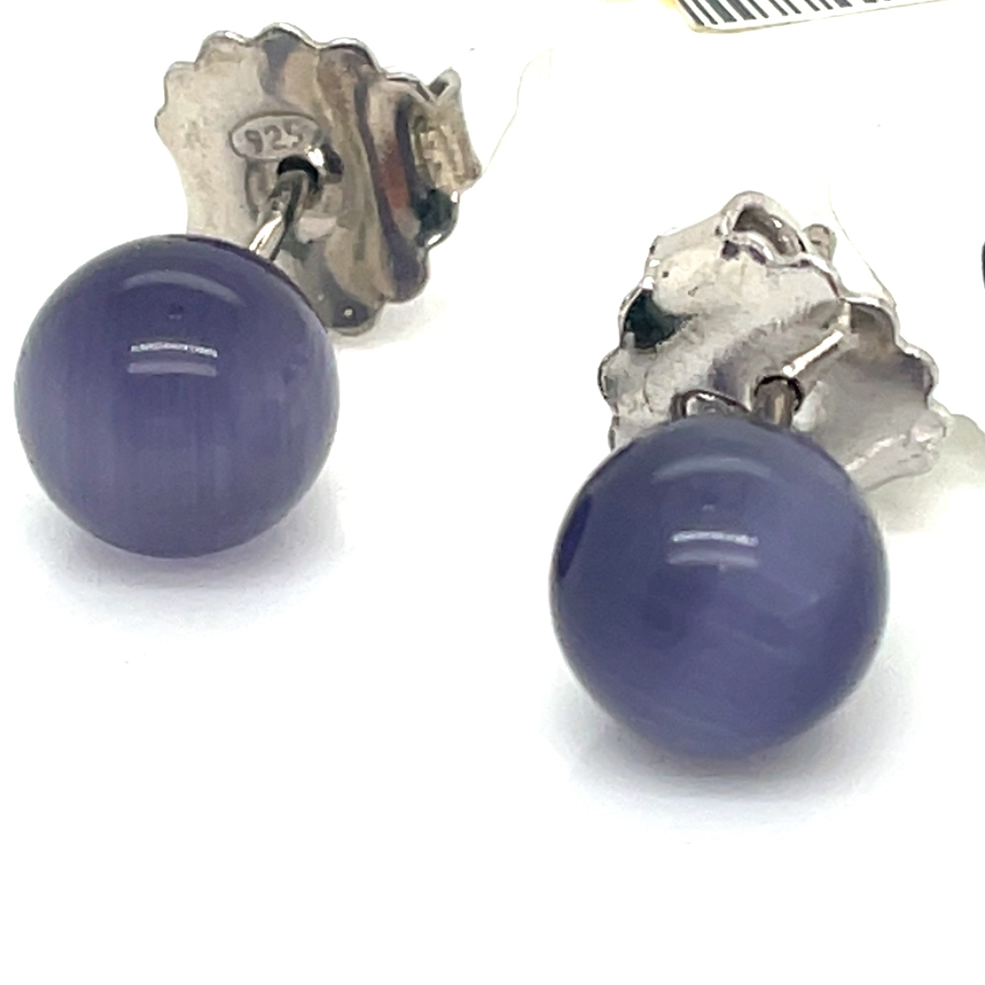 Ti Sento Purple Stone and Silver Stud Earrings