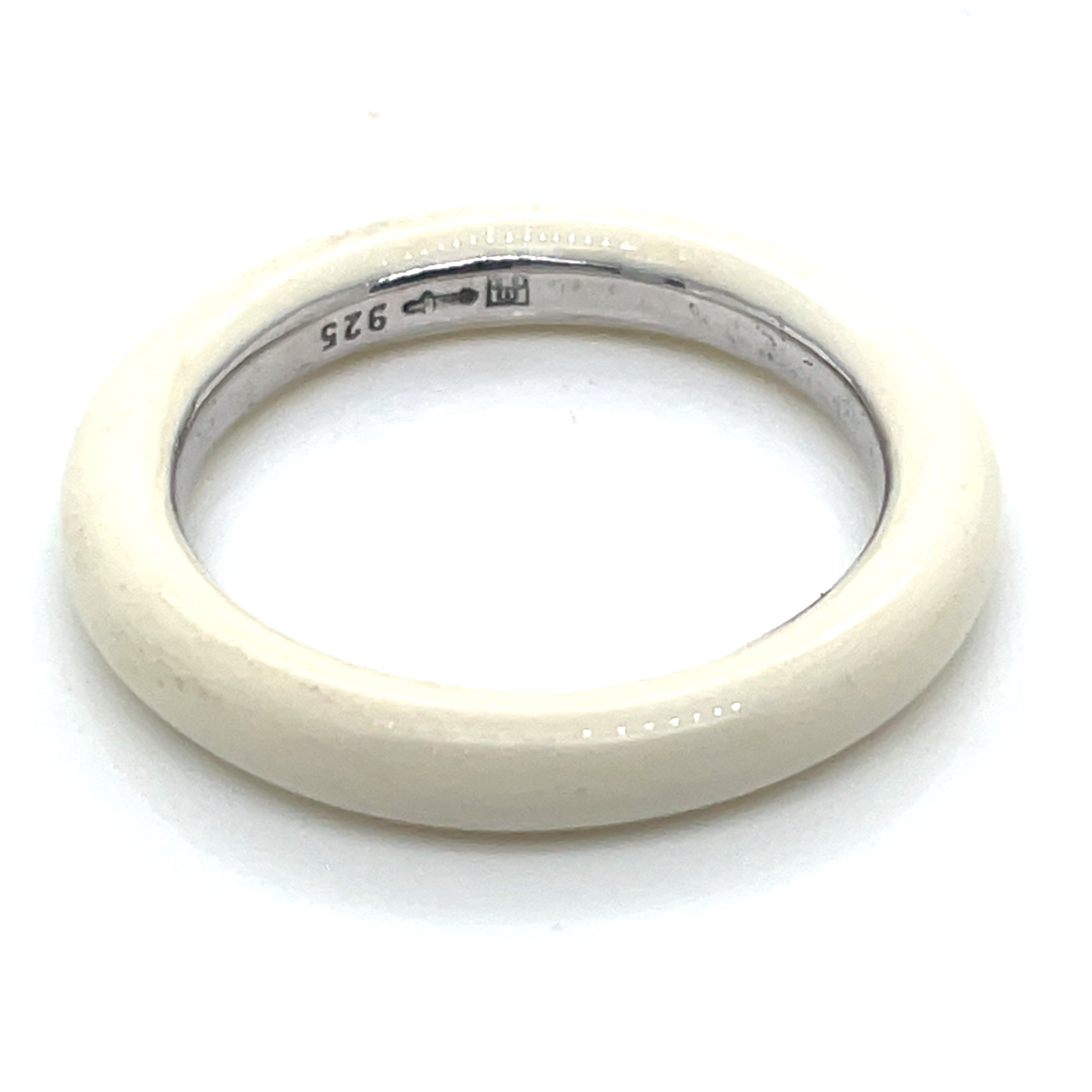 Ti Sento Cream and Silver Ring