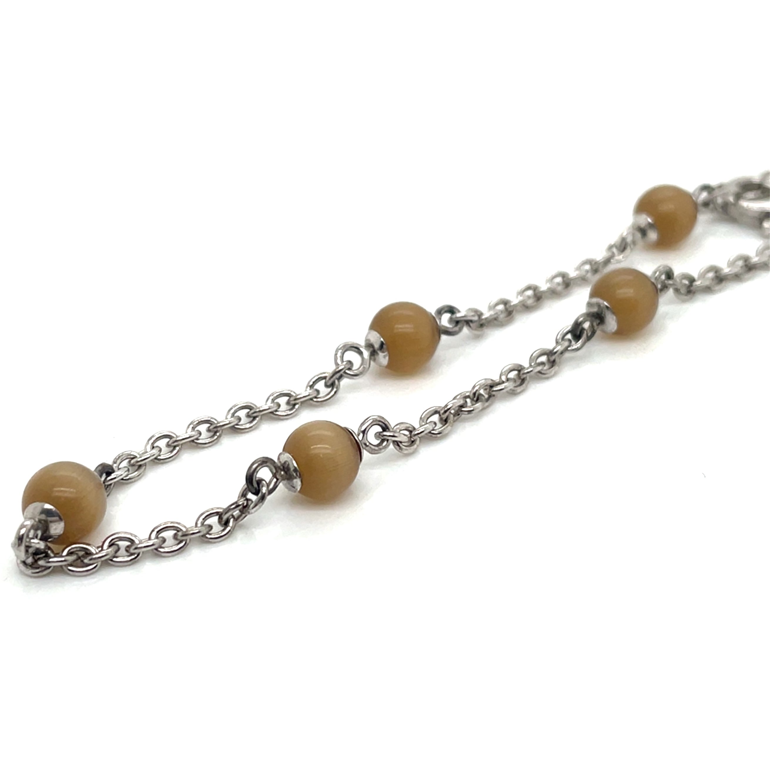 Ti Sento Brown Stone and Silver Adjustable Bracelet