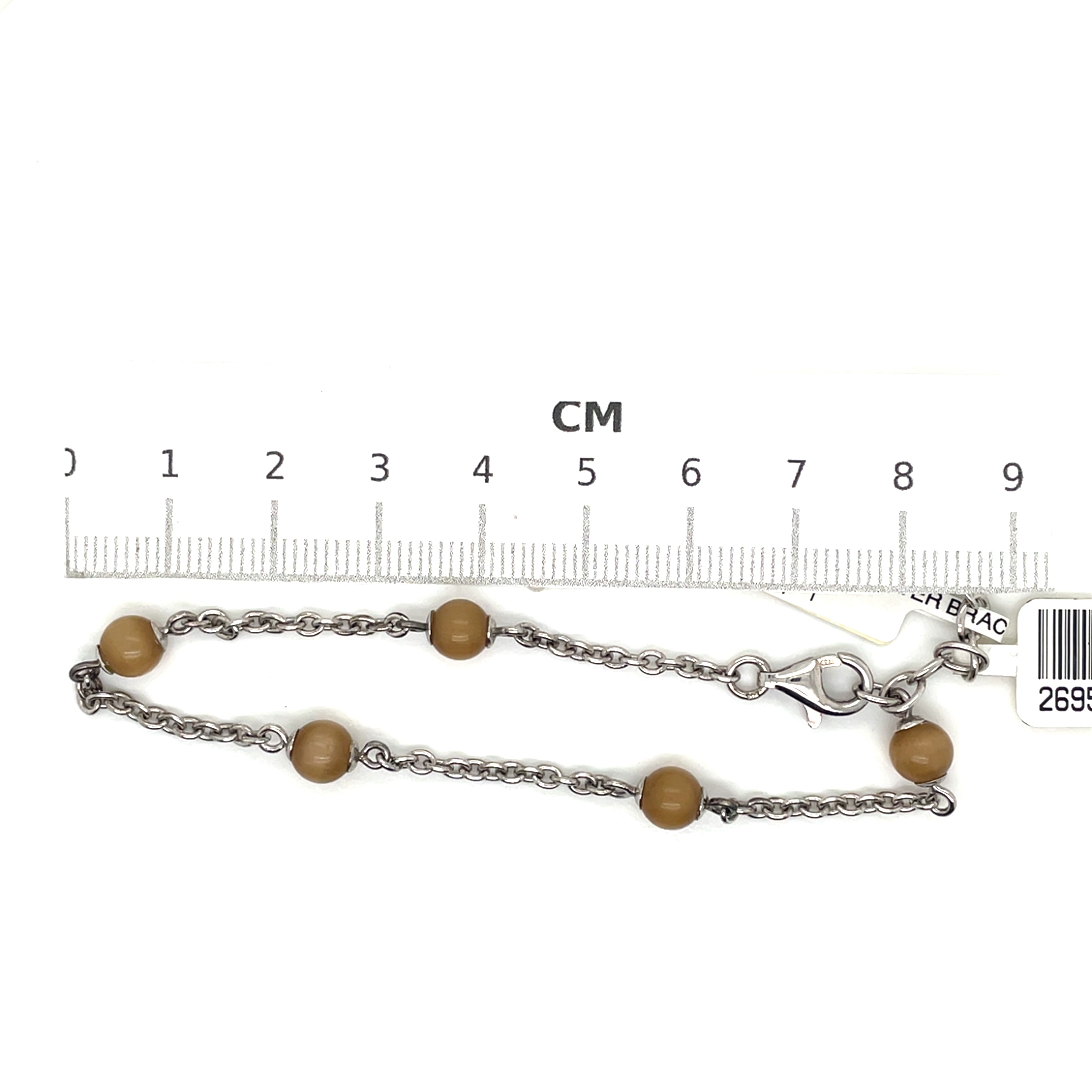 Ti Sento Brown Stone and Silver Adjustable Bracelet